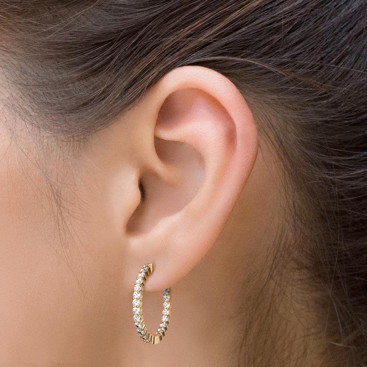 Editorial earring visual created for the NEBŌ storefront